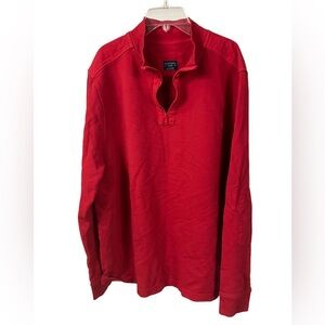 UNTUCKit Men's Wolfred Red Quarter Zip Pullover Sweater- Size XL